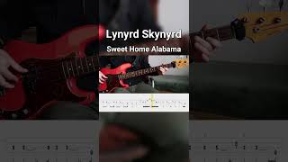 Lynyrd Skynyrd - Sweet Home Alabama (Bass Cover) Tabs #bass #florainbass #bassguitar #cover