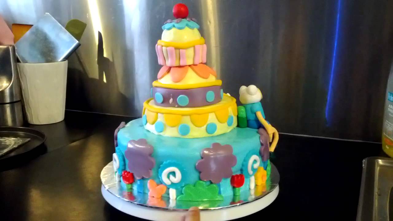 finn s one year old adventure time birthday cake youtube