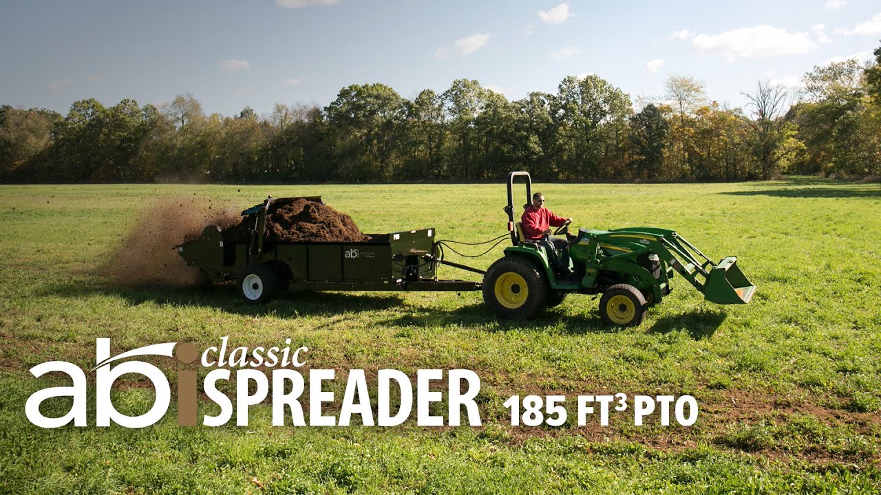 185 cuft pto hydraulic driven abi classic manure spreader youtube