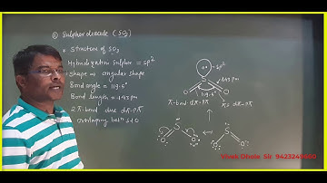 P- Block  Elements   Sulpherdioxide  ( SO2)  Structure , preparation & Properties