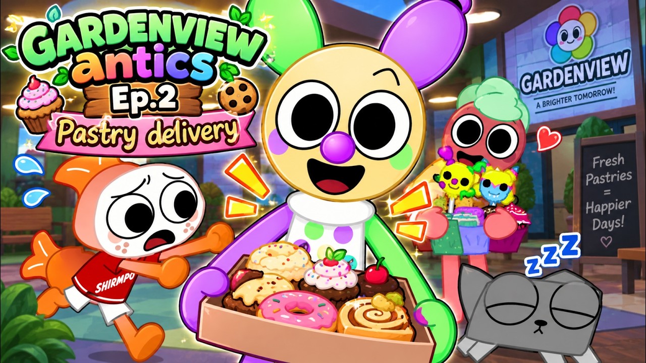 【ファムフーハンニャン】3/4　③ Gardenview Antics Pastry Delivery! 🧁🍩Dandy's World Animation