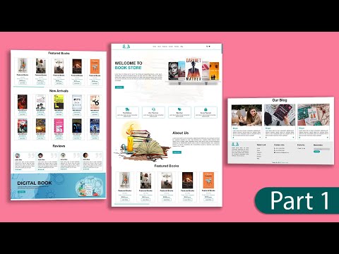 Create A Book Store Website Design Using | HTML & CSS