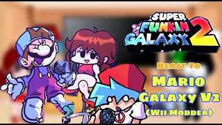 Super Mario Galaxy || Fnf React To Super Funkin Galaxy V2 || Wii Modder (VS SPG64, a Wii Modder)
