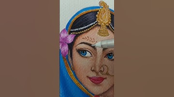 "Beautiful Radha Rani Painting | Realistic Radha Ji Art | #drawing #radhakrishna #shorts