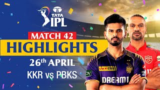 Kolkata Knight Riders v Punjab Kings | Full Match Highlights | MATCH 42 | IPL 2024 |