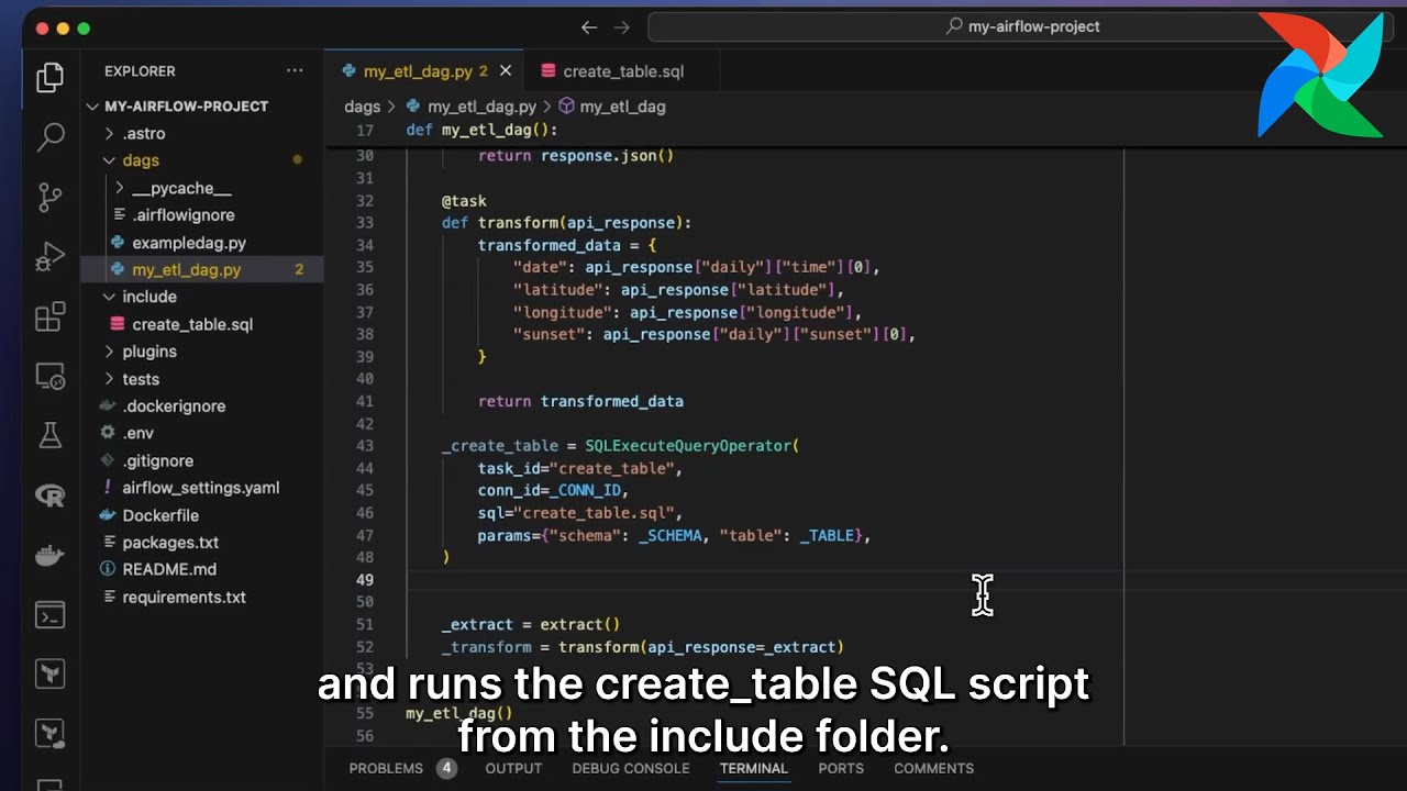 Quickstart ETL with Airflow (Step 6 of 9) - YouTube