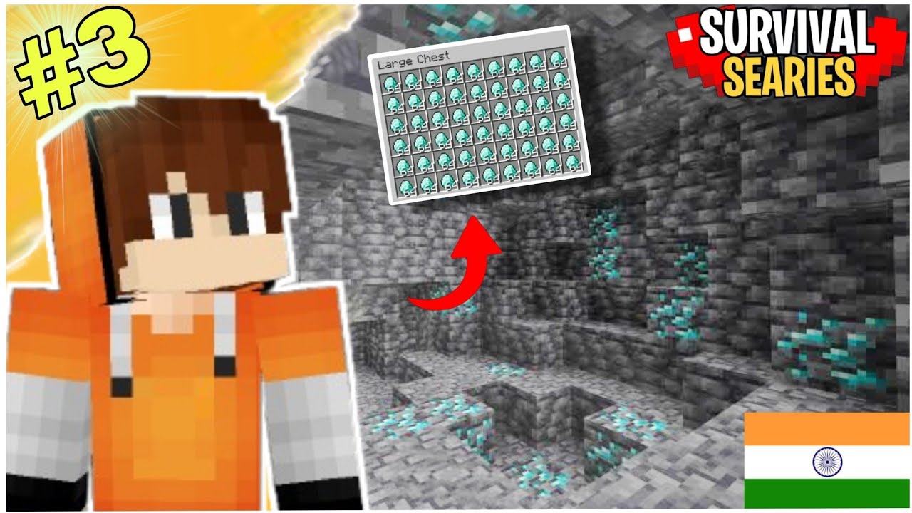 Finally I Found Diamonds 🔥 | Minecraft Survival Series EP 3 - YouTube