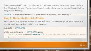 How To Get All Iso Week Starting Dates For Year 2020 Using Python