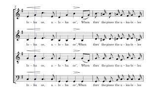 Aloha Oe In Honolulu By The Sea Satb