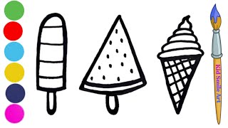 Ice cream drawing for kids| Drawing for kids| Drawing