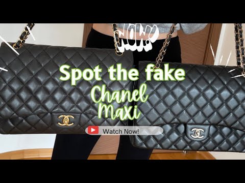 Chanel Classic Maxi REAL VS FAKE. Can you spot the fake? 