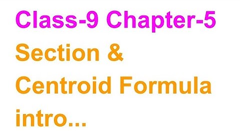 TN Class-9 Maths Chapter-5 Section Formula Introduction..