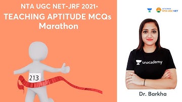 Teaching Aptitude MCQs | Marathon | Teaching Aptitude | NTA UGC NET-JRF 2021 | Dr. Barkha