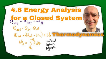 Thermo 4.6 - Energy Analysis for Closed System