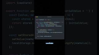 Dengan custom hook ini membantu kamu menyimpan value ke local storage dengan mudah #reactjs