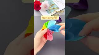 This Rainbow Flower With Paper Crafts Easy To Make At Home