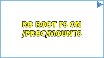 Ubuntu: ro root fs on /proc/mounts
