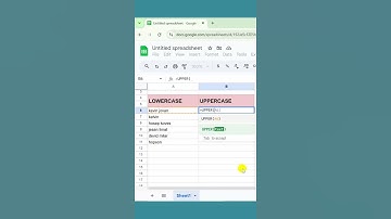 Change lowercase to uppercase in google sheets #spreadsheetmagic #googlesheets
