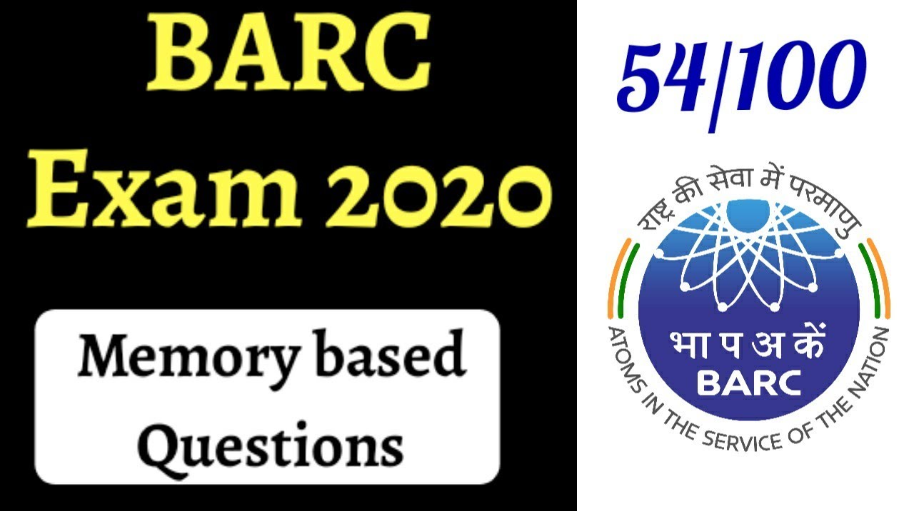 BARC 2020|Memory based questions solution|Answer Key|Chemistry|Questions PDF available
