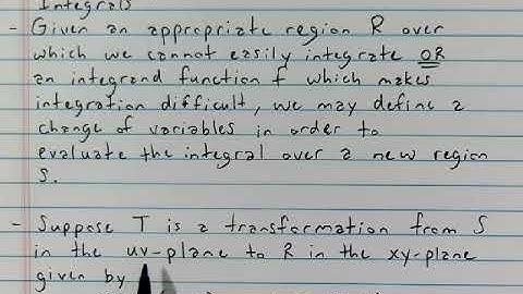 14.8 Change of Variables in Multiple Integrals