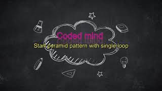star pyramid pattern with single loop|| python|| coded mind||#shorts