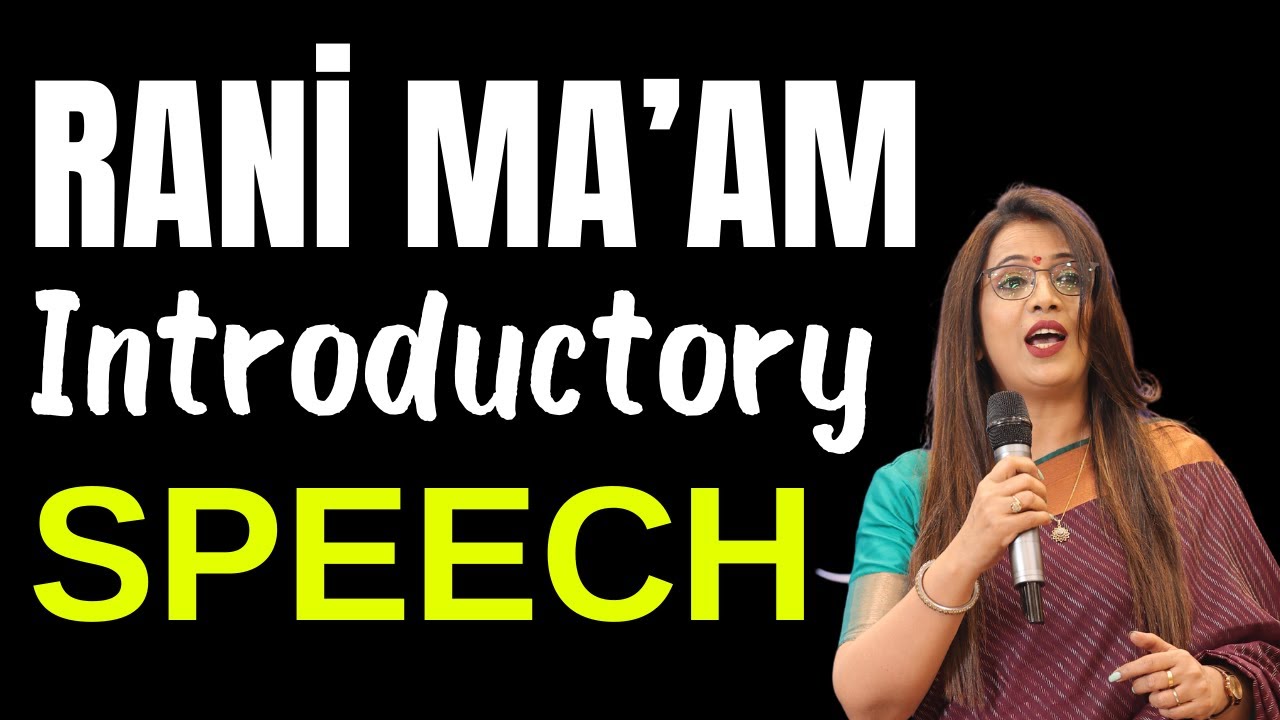 Rani mam Introductory Speech in GrandMeetUp3.O || English With Rani Ma ...