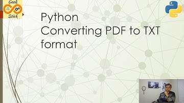Convert PDF to TXT file using Python