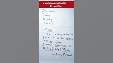 meaning and defination of directing - directing class 12 business studies #shorts