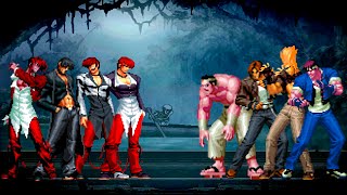 [KOF Mugen] Iori Yagami Team vs Super Hero Team