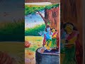 vasanta utsab scenery drawing // Radha Krishna painting // holi painting  // subject drawing