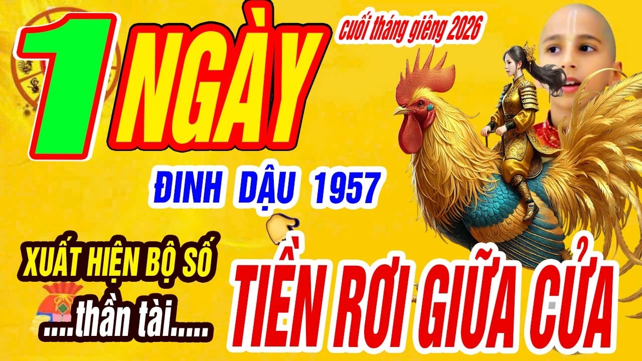 🐓 Bất Ngờ Lộ Thiên Cơ! ĐINH DẬU 1957 xuất hiện 1 ngày vàng đổi vận cực mạnh, TIỀN ẬP ĐẾN