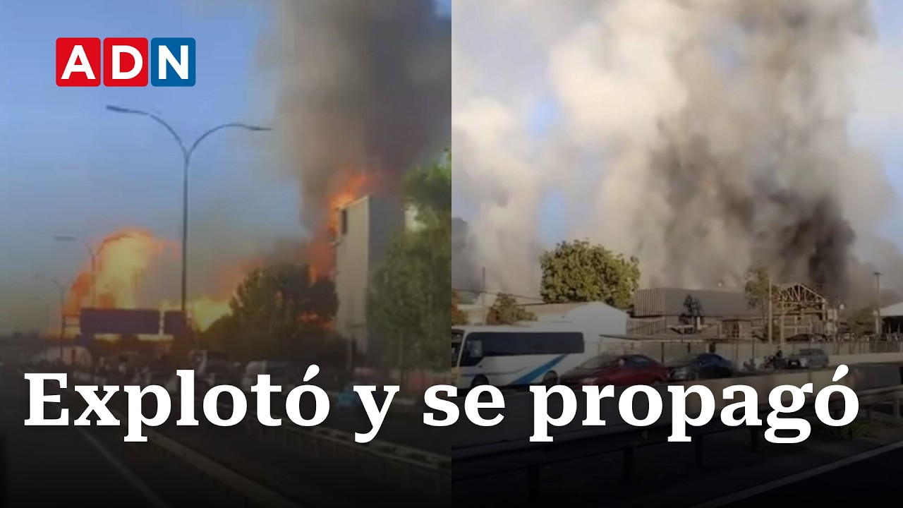 Lo que se sabe de la explosión y posterior incendio de camión de gas en Renca