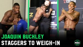 Joaquin Buckley Staggers His Way To Weigh-In
