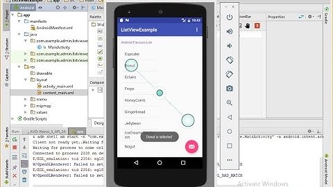 ListView Example With android Studio