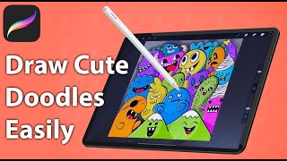 How to draw cute Doodles on Ipad Pro and Procreate (Satisfying and Easy) Entusiastic Music screenshot 5