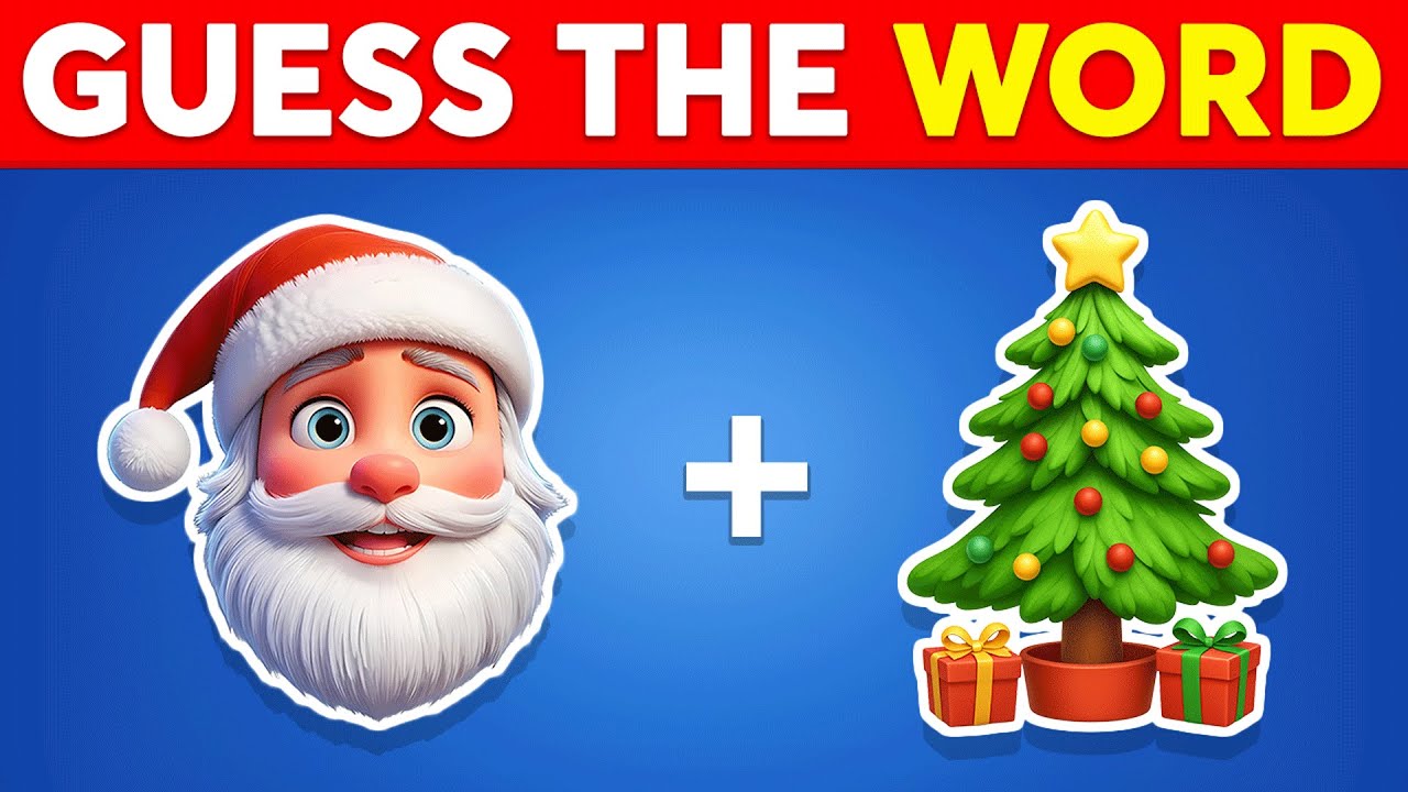 Guess the WORD by Emoji 🎅🎄 Christmas Quiz Challenge 🎁 Monkey Quiz - YouTube