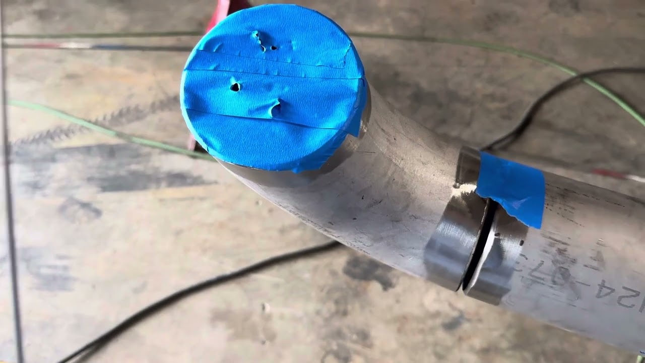 Welding a bunch of schedule 10 stainless at a shop