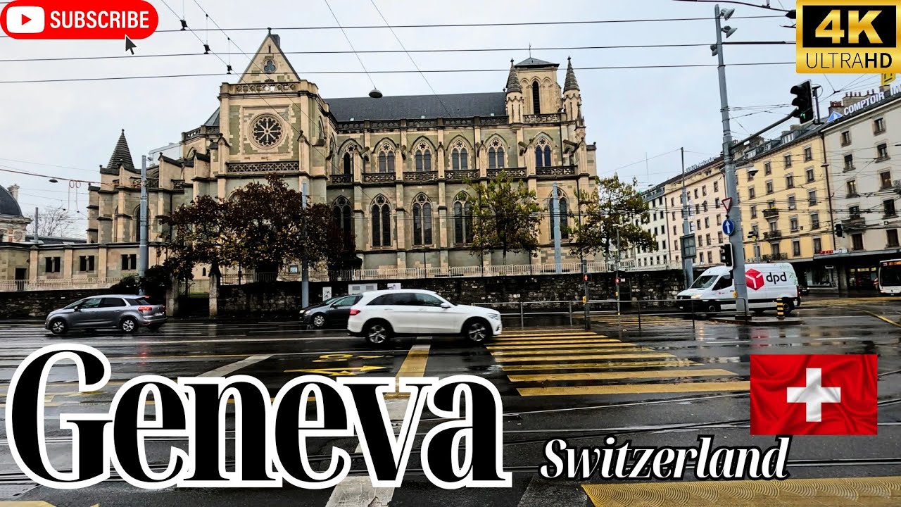 Rainy Walking Tour of Geneva Switzerland 🇨🇭  Manor Mall | Balexert Mall in 4K walk