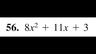 factor 8x^2 + 11x + 3