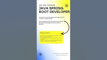 🚨Java Spring Boot Developer Jobs in Mumbai Fresher Apply Now /Mypcot Infotech Careers
