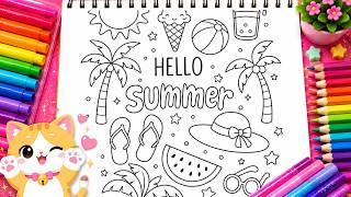 Summer Coloring Relaxing Coloring Pages Satisfying Coloring