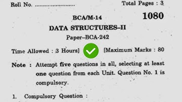 2014 Kuk BCA 4th Sem Data Structure Question Paper