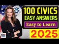2025 random 100 civics questions and answers - U.S. citizenship test I N400 Interview #usa #new