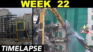 Demolition timelapse: Week 22: Demolition excavators