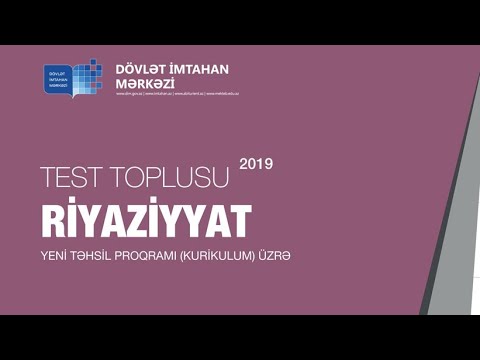 Riyaziyyat yeni test toplusu 2019 CAVABLAR (1-ci hissə) | HD