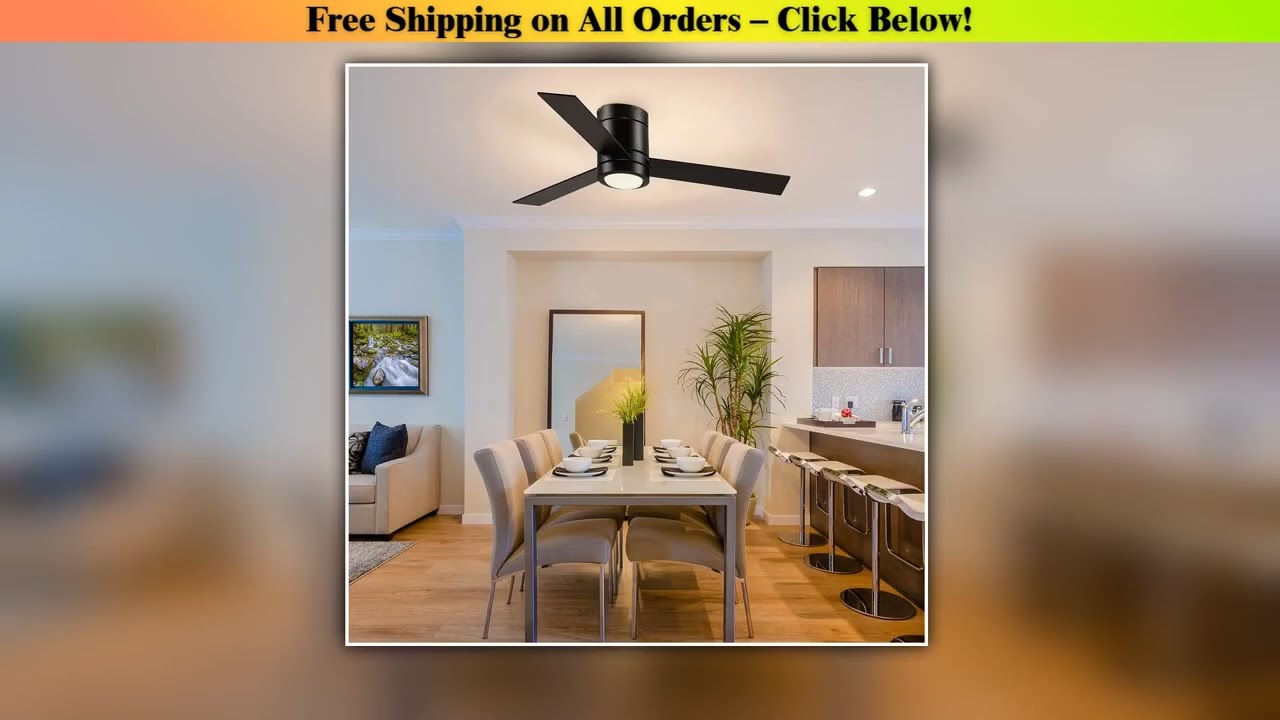 Homcom 48W Ceiling Fan with Led Light Remote Control and 3 Wooden Blades Wholesale Best Quality