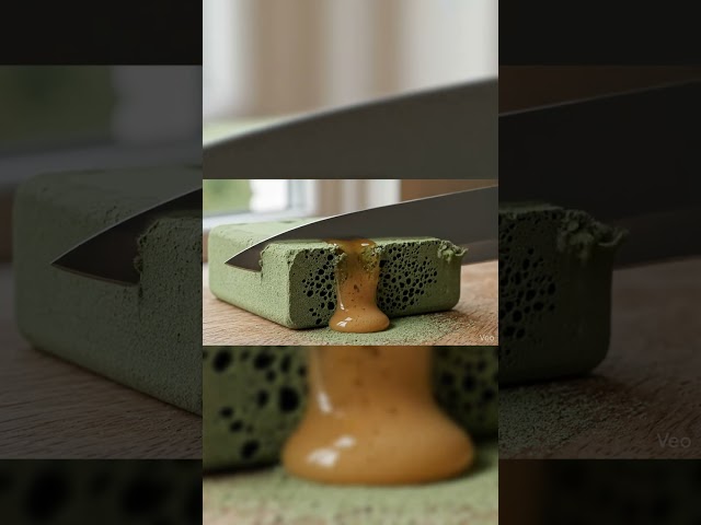Ultra-Satisfying Floral Foam Slice 🔪 Secret Nectar Inside 🤯 #asmr #floralfoam #satisfyingslicing