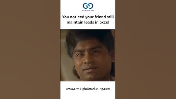 You noticed your friend still maintain leads in excel #crmhub360 #memes #crmforbusiness #memesdaily