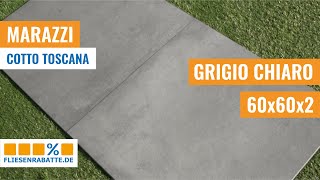 Marazzi Cotto Toscana Grigio Chiaro 60x60 cm Outdoor-Keramik 2 cm Terrassenplatten K3FC
