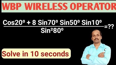 Trigonometry Short Tricks || Wireless Operator Maths Preparation || WBP Wireless Operator.